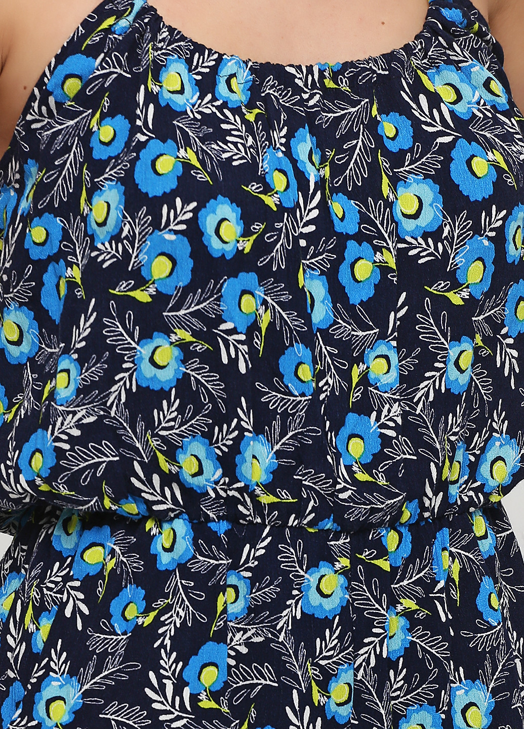 Комбинезон Francescas`s комбинезон-шорты цветочный тёмно-синий кэжуал вискоза