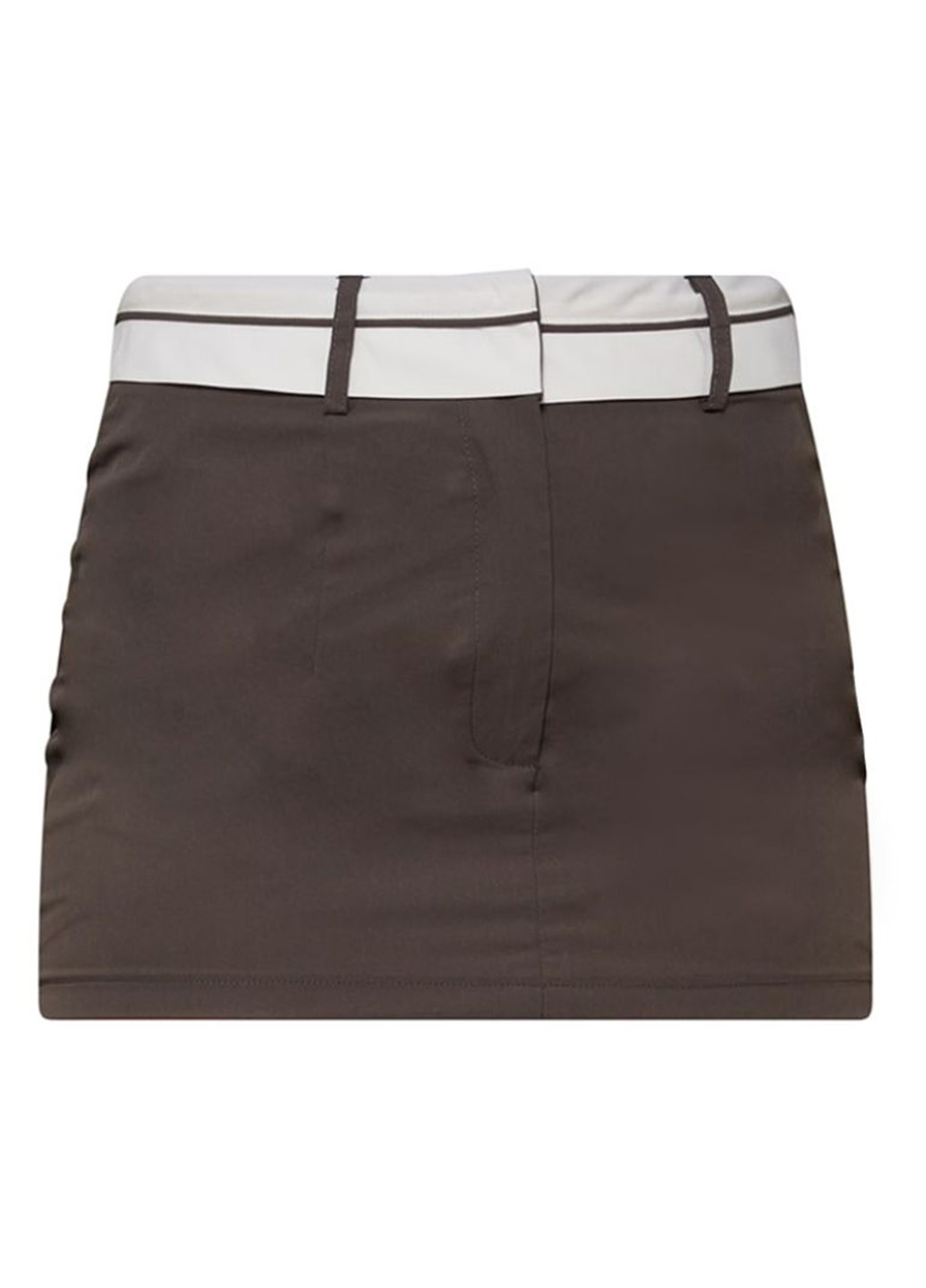 Коричневая кэжуал колор блок юбка PrettyLittleThing