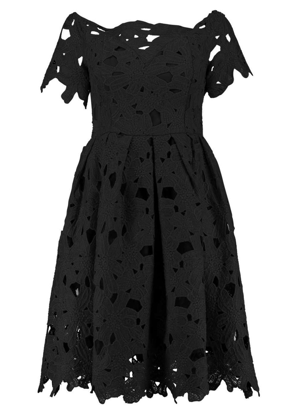 Черное кэжуал платье колокол Boohoo однотонное