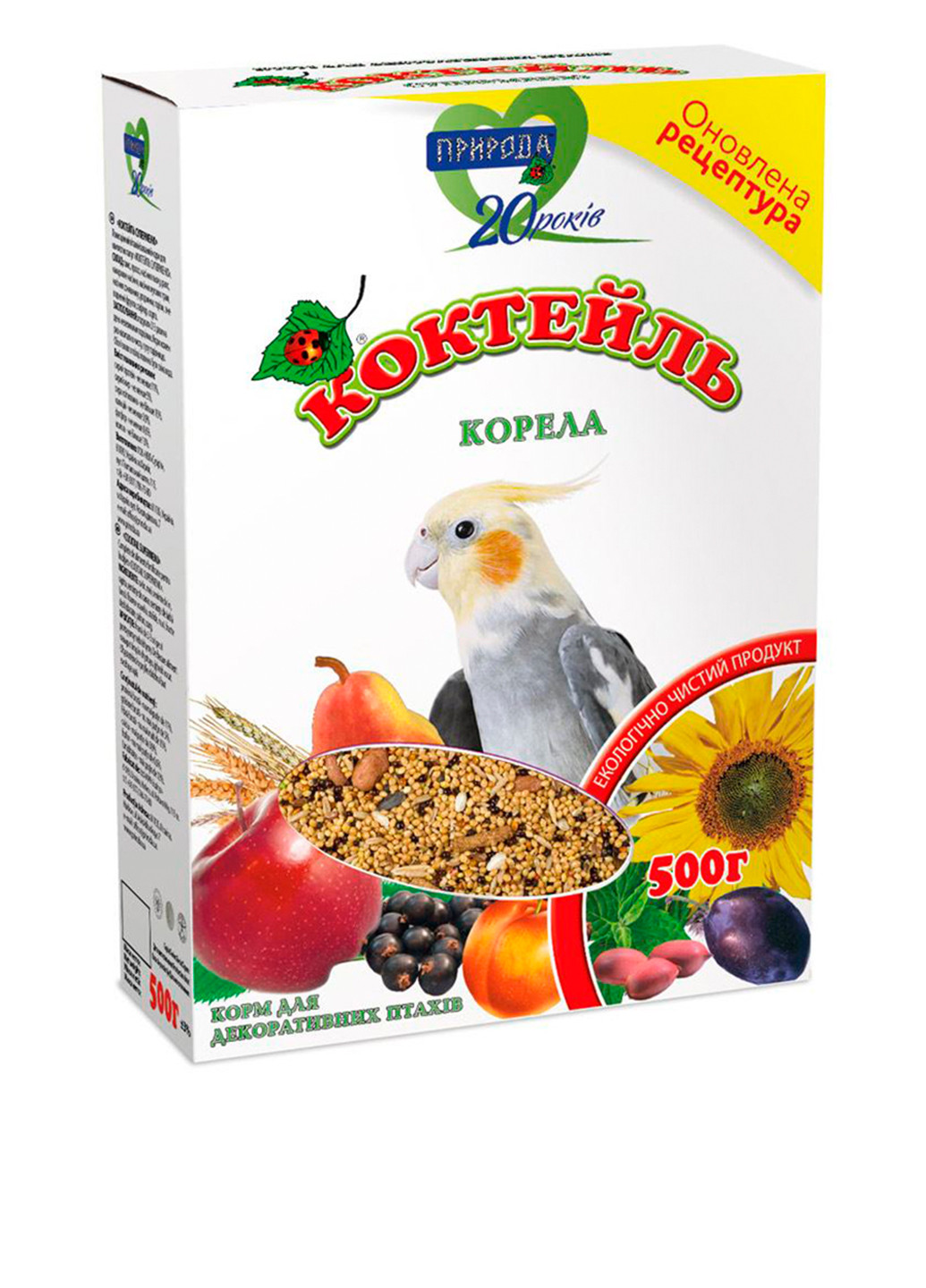 Сухий корм Коктейль Корелла, 500 г Природа (251149829)