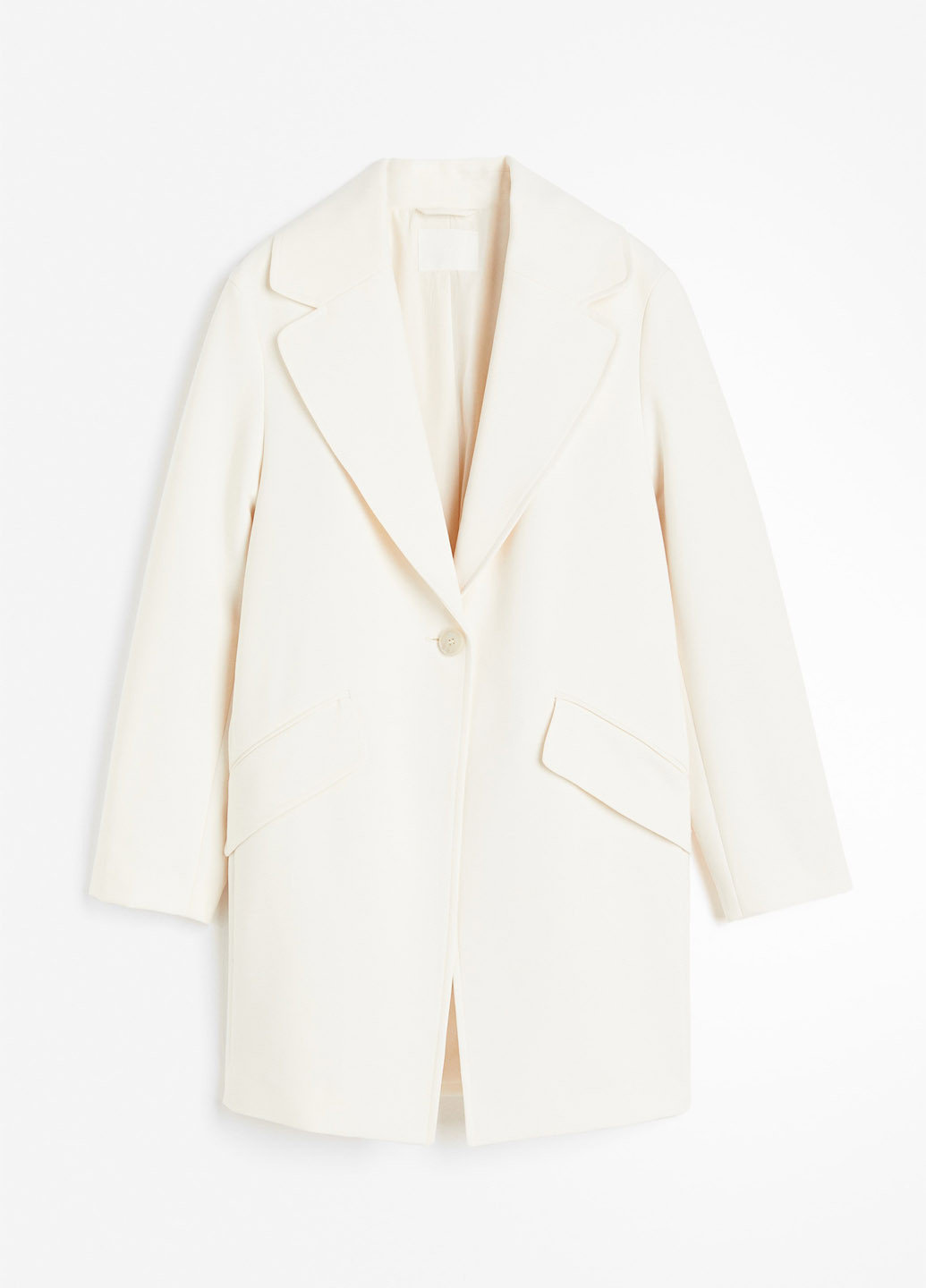 Кремовое демисезонное Пальто однобортное H&M