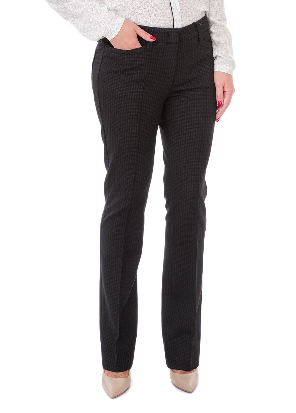 Черные кэжуал демисезонные прямые брюки Gardeur