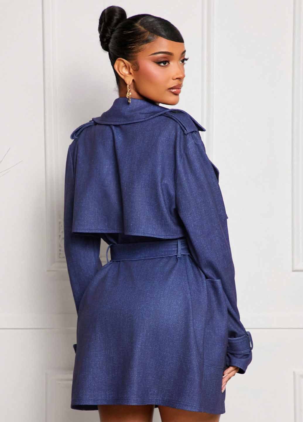 Плащ SHEIN тренчкот на завязках демисезон (367006234)