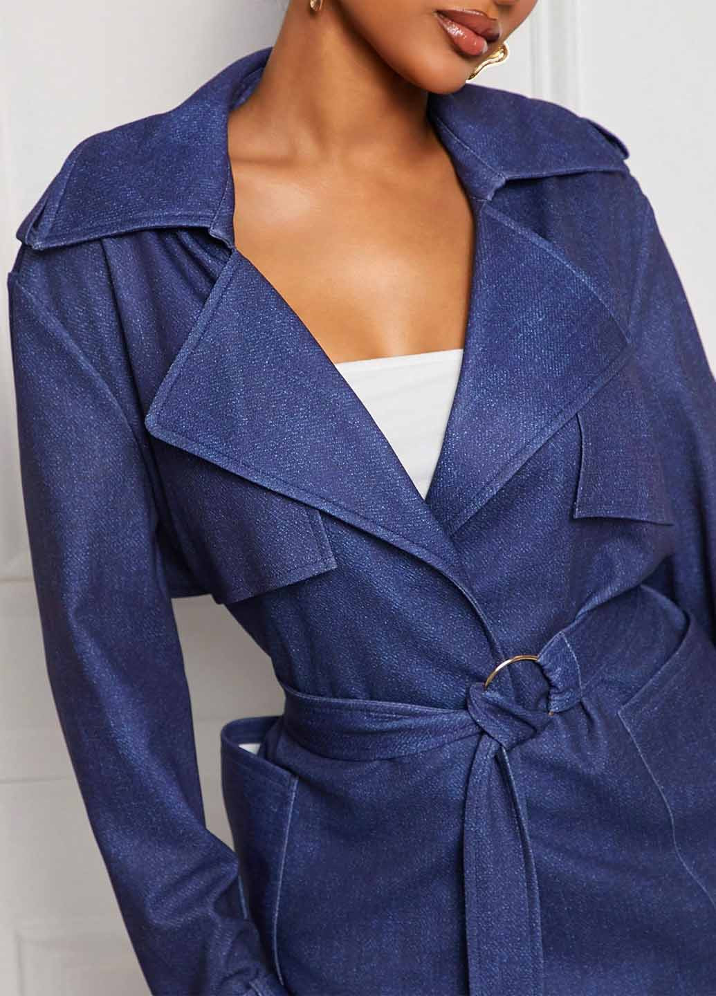 Плащ SHEIN тренчкот на завязках демисезон (367006234)