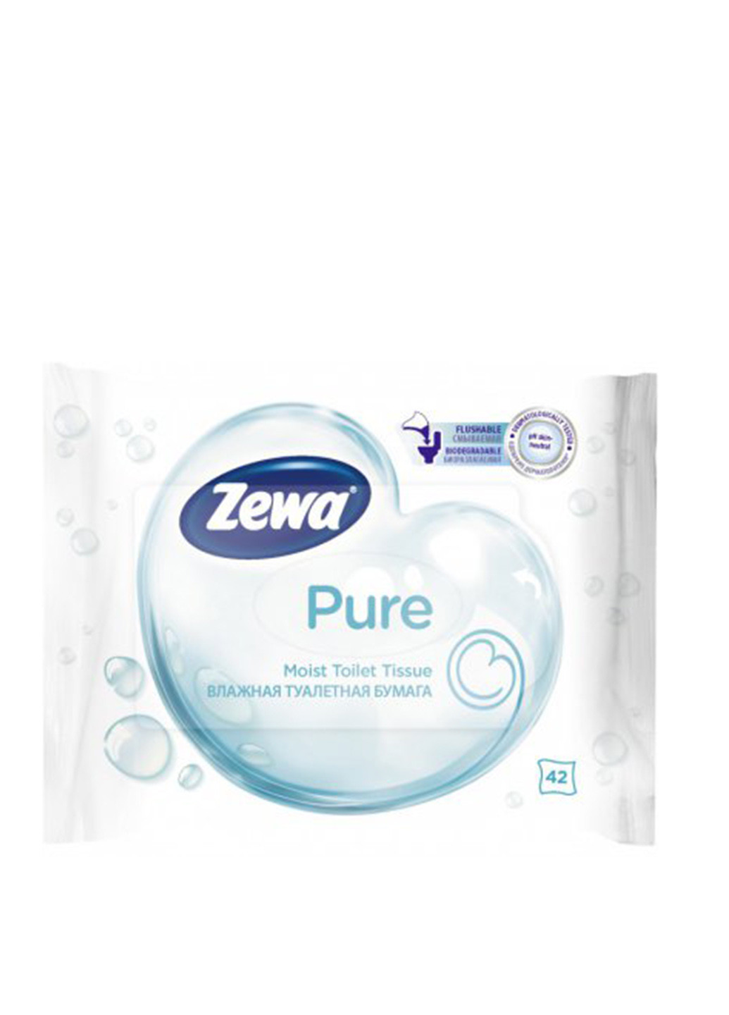 Волога туалетний папір Pure (42 листа) Zewa (201708940)