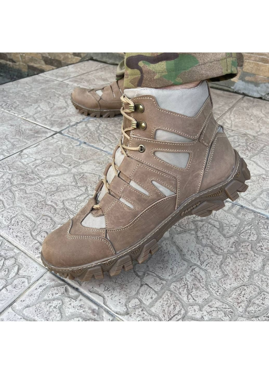 Коричневые осенние ботинки военные тактические всу (зсу) 7527 42 р 27,5 см коричневые KNF