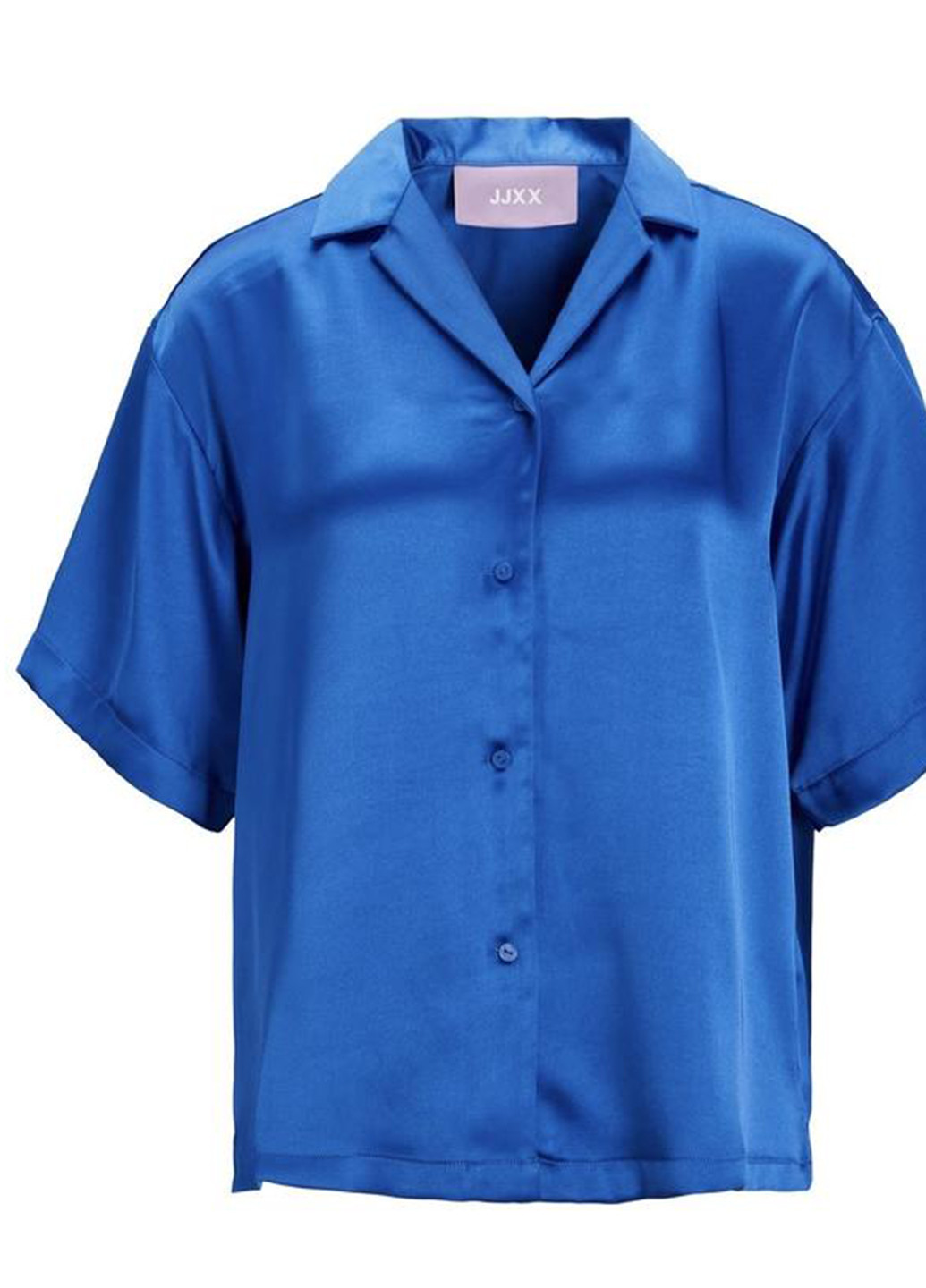 Синяя кэжуал рубашка однотонная JACK&JONES