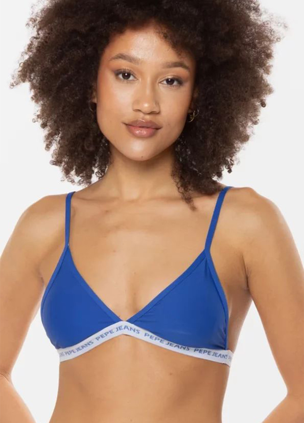 Синий летний купальник (лиф, трусы) бикини, раздельный Pepe Jeans London
