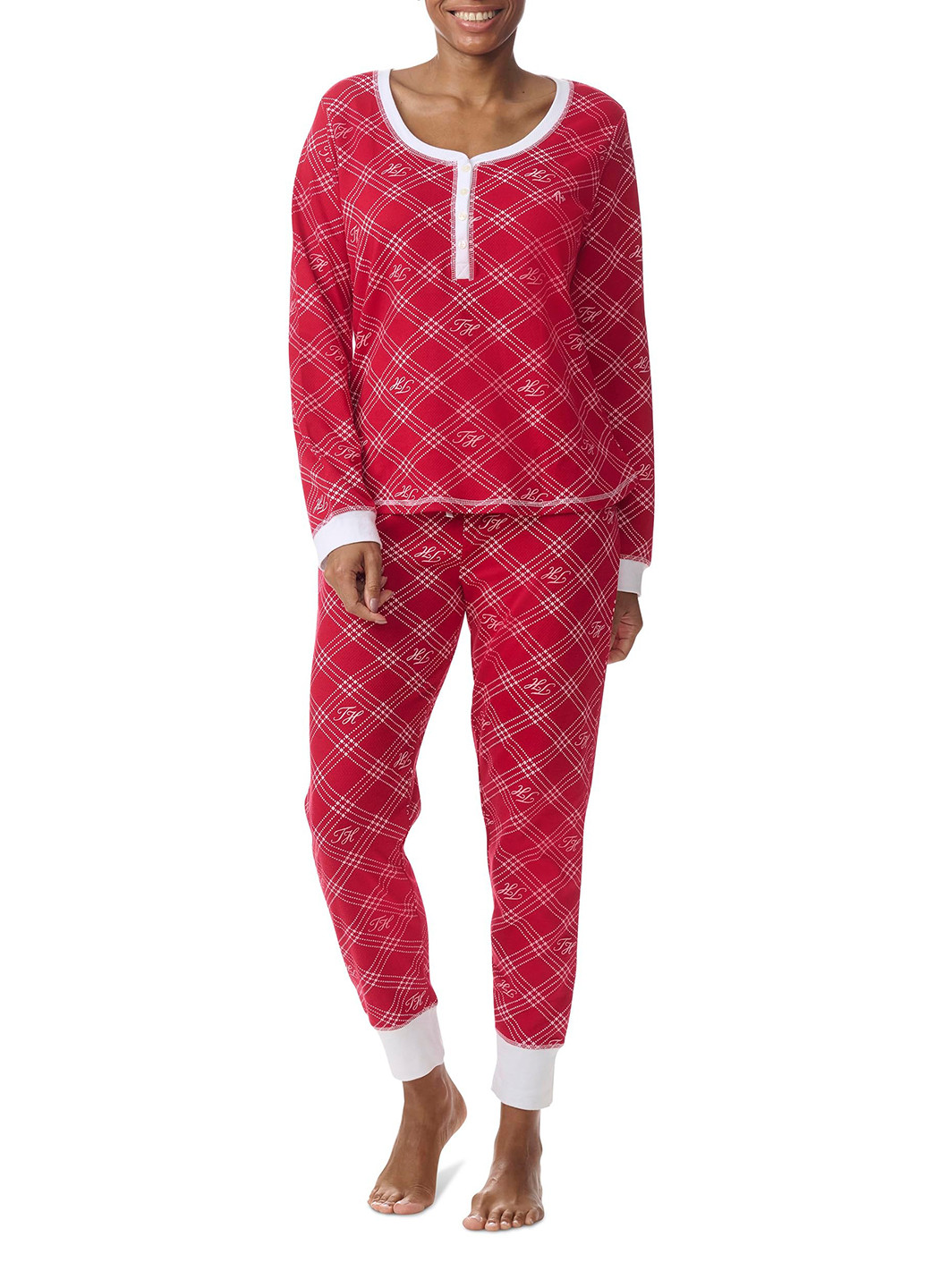 Красная всесезон пижама (лонгслив, брюки) лонгслив + брюки Tommy Hilfiger