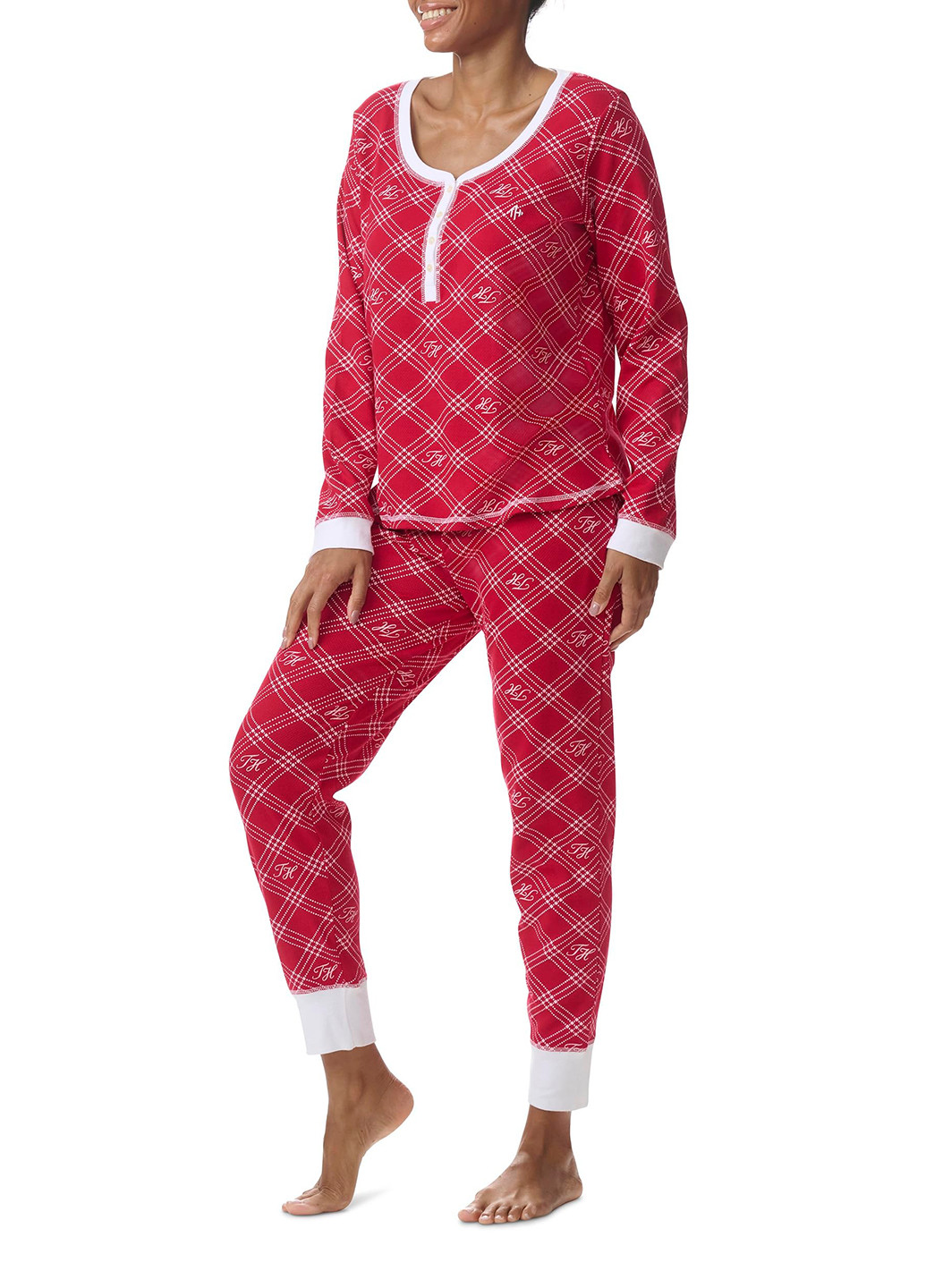 Красная всесезон пижама (лонгслив, брюки) лонгслив + брюки Tommy Hilfiger