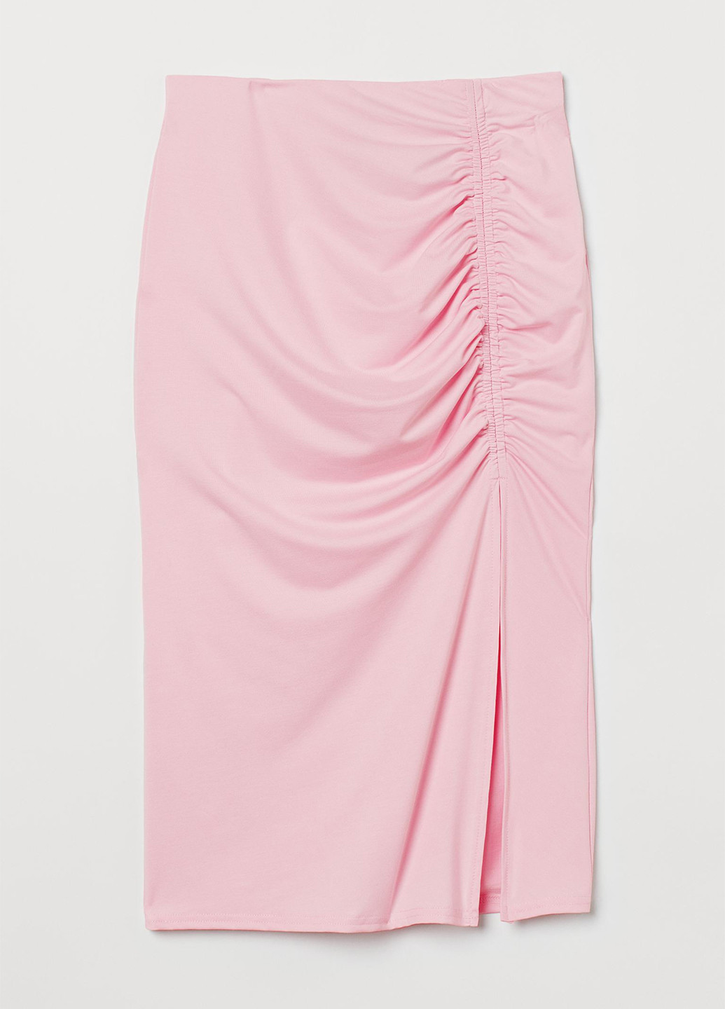 Светло-розовая кэжуал однотонная юбка H&M