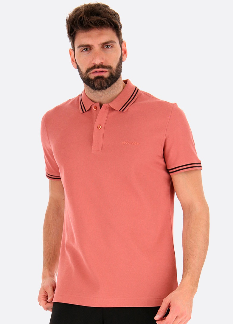 Розовая футболка-поло для мужчин Lotto