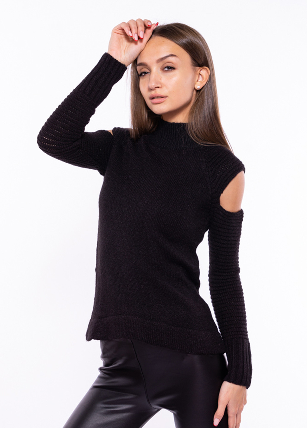 Черный демисезонный свитер Time of Style