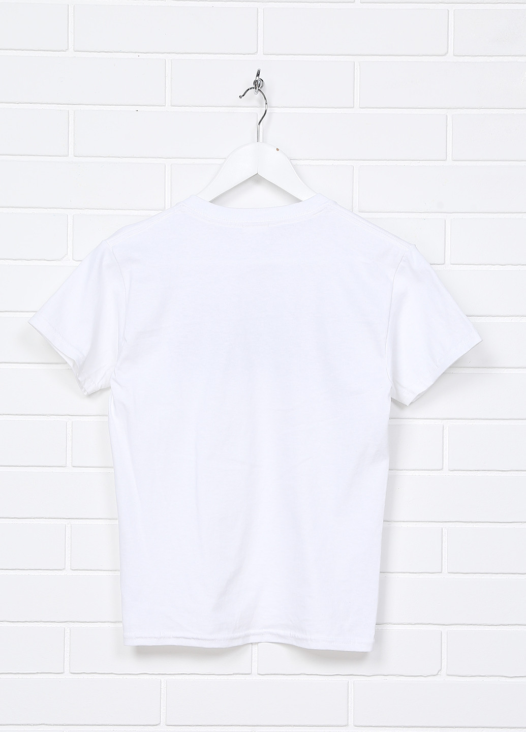 Белая летняя футболка с коротким рукавом Gildan