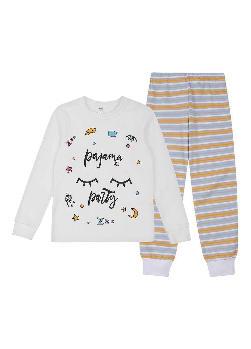 Комбінована всесезон піжама (лонгслів, штани) лонгслів + брюки Garnamama