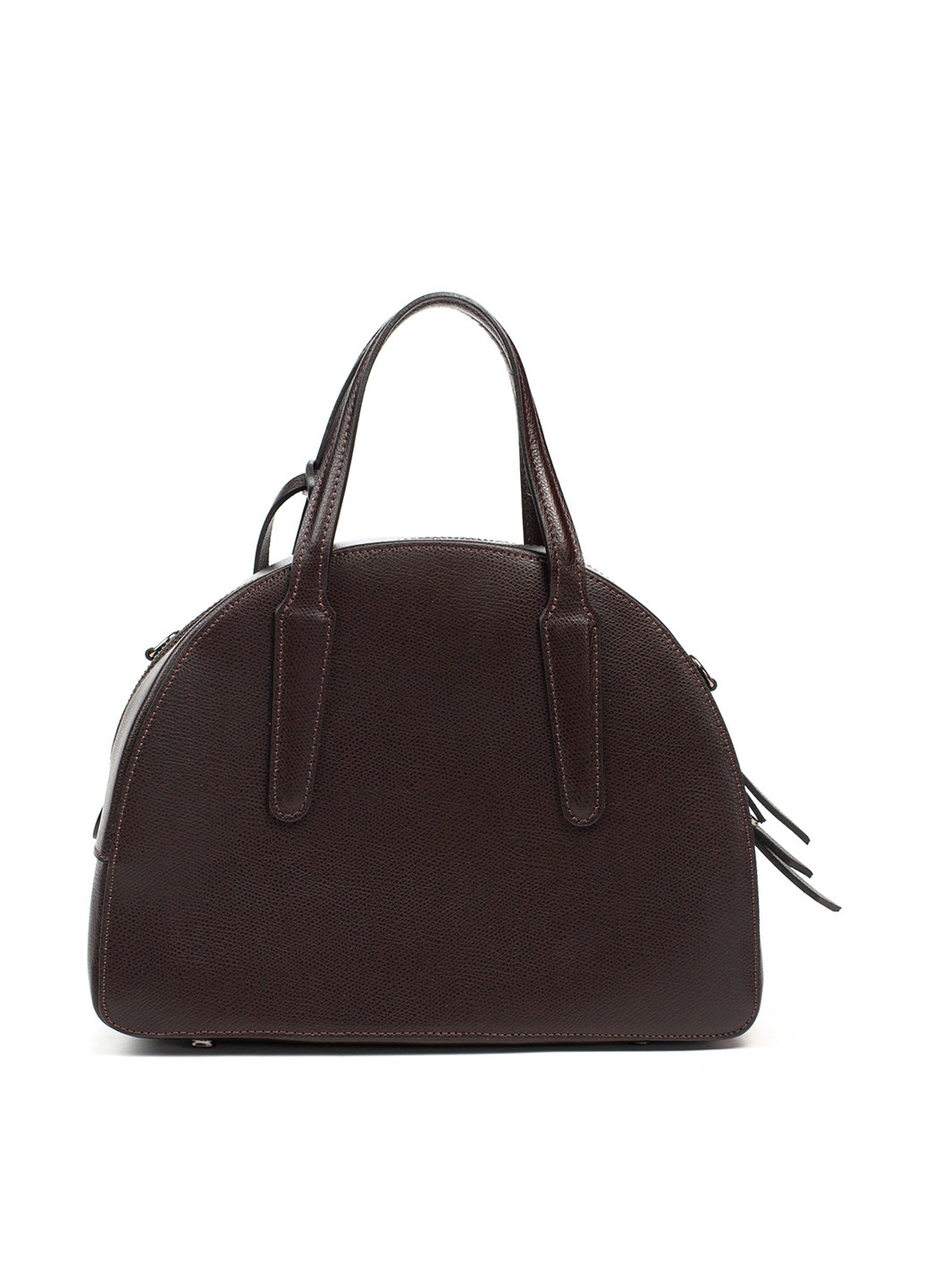 Сумка Italian Bags саквояж однотонная тёмно-коричневая кэжуал