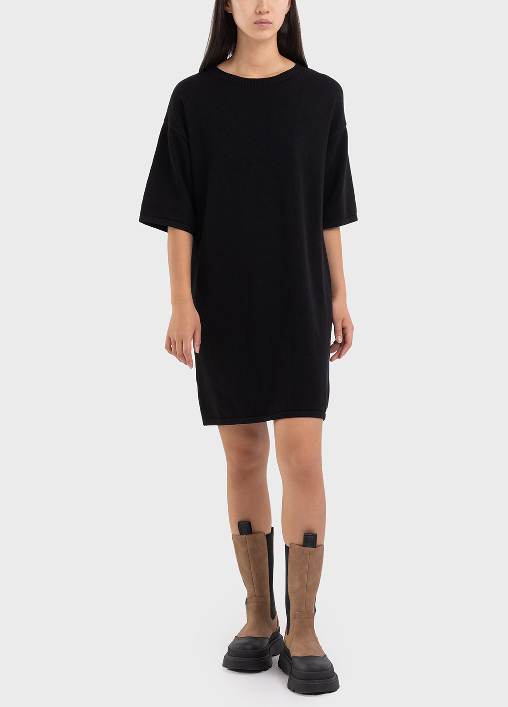 Чорна кежуал сукня сукня светр Replay однотонна