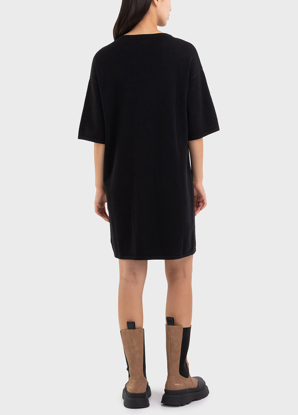 Чорна кежуал сукня сукня светр Replay однотонна