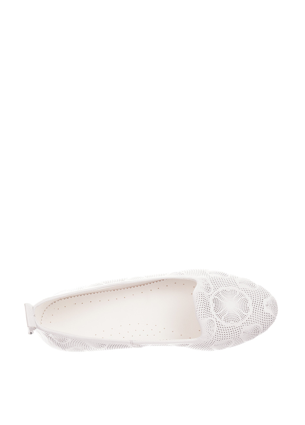 Жіночі балетки Madam Salon | білі однотонні перфорація натуральна шкіра (297643616)