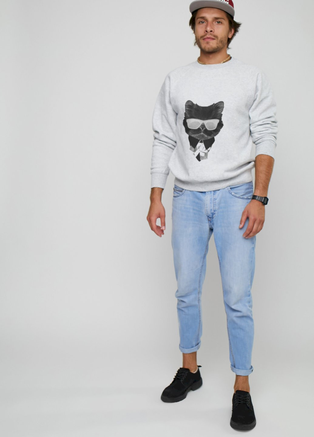 Сірий світшот YAPPI (198688857)