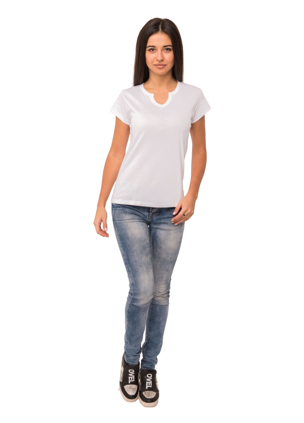 Біла всесезон футболка жіноча Наталюкс 21-2383