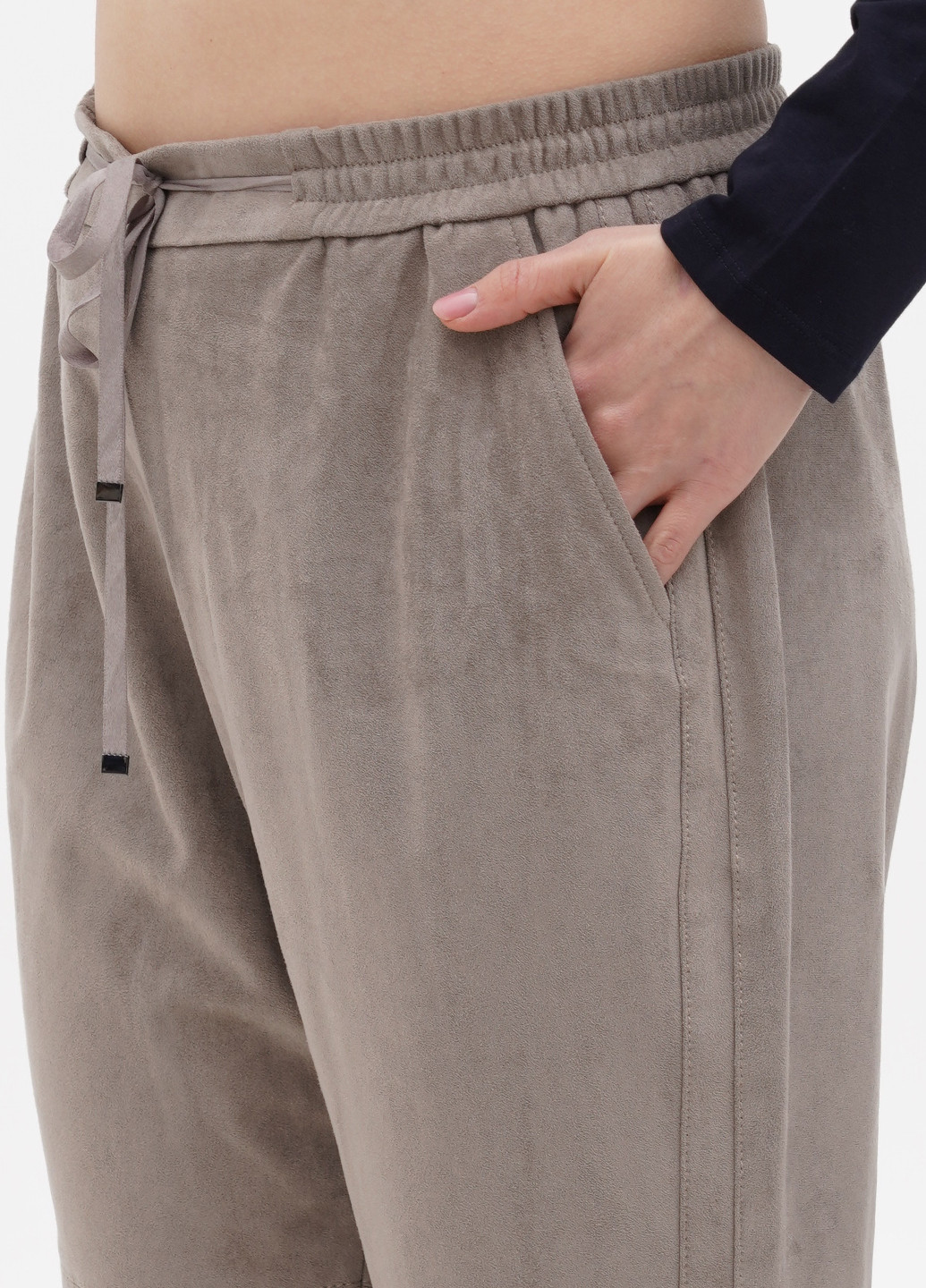 Серые кэжуал демисезонные зауженные брюки S.Oliver