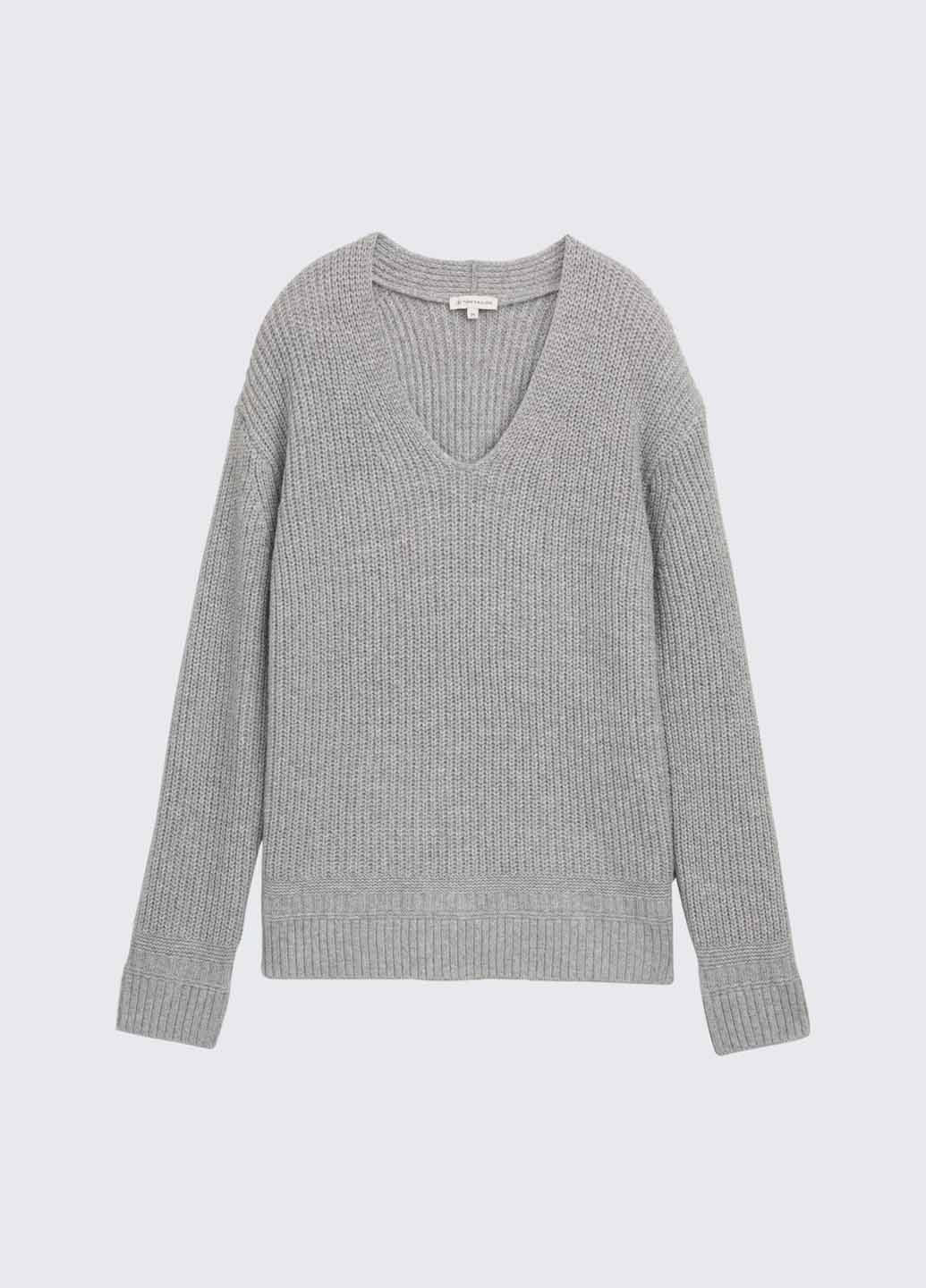 Сірий демісезонний пуловер пуловер Tom Tailor