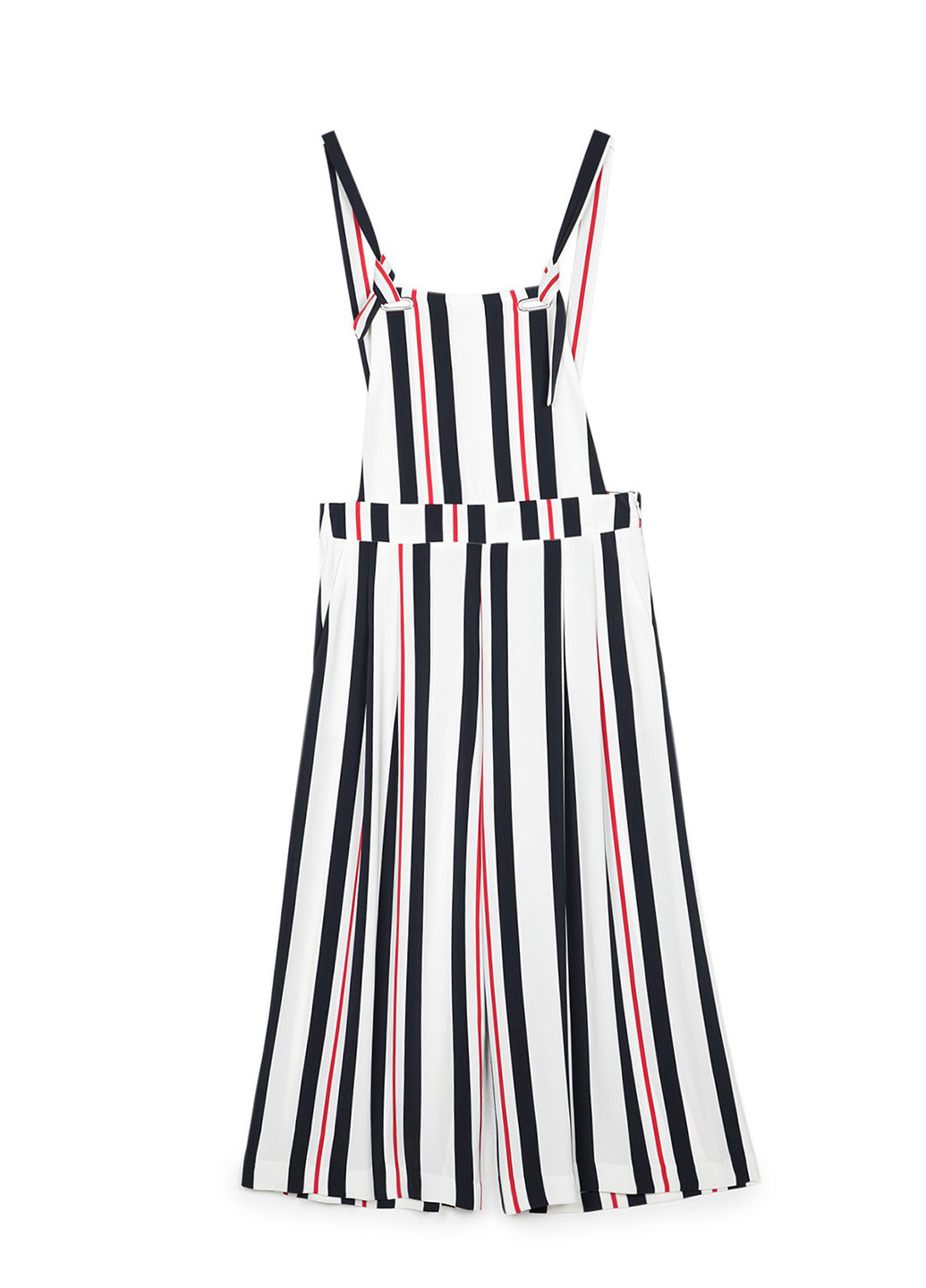 Комбінезон Stradivarius комбінезон-брюки смужка чорно-білий кежуал поліестер