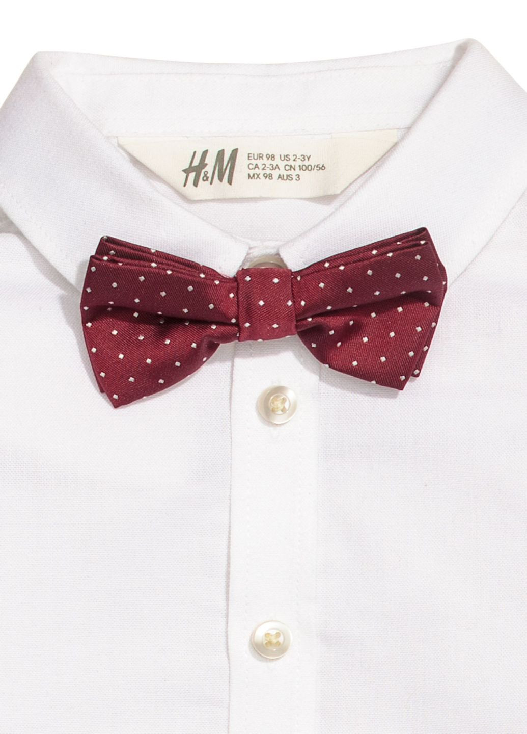 Краватка метелик H&M стандартний бордовий поліестер