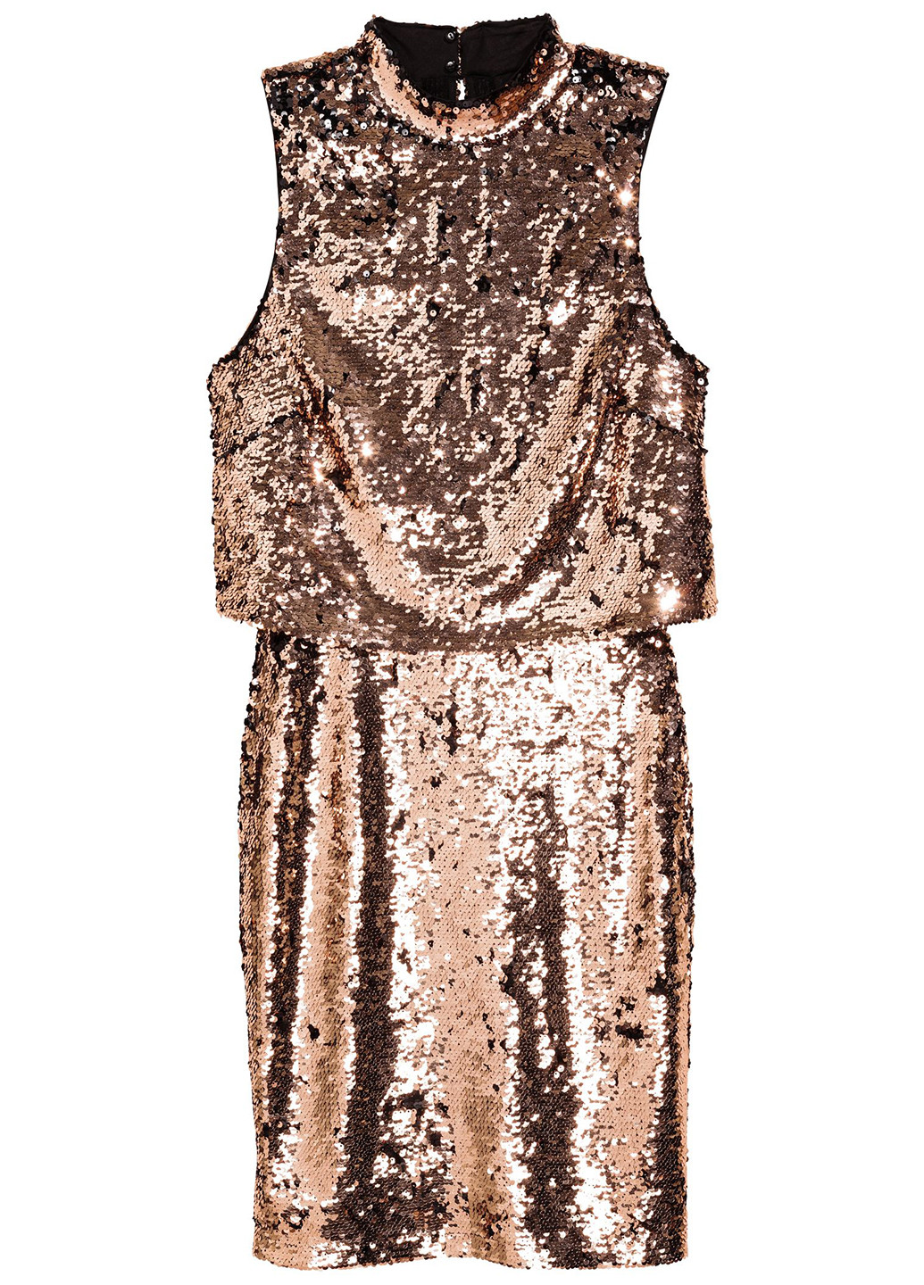 Бронзовое кэжуал платье футляр H&M однотонное