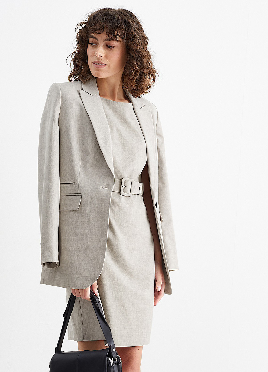 Бежева ділова, кежуал сукня C&A однотонна