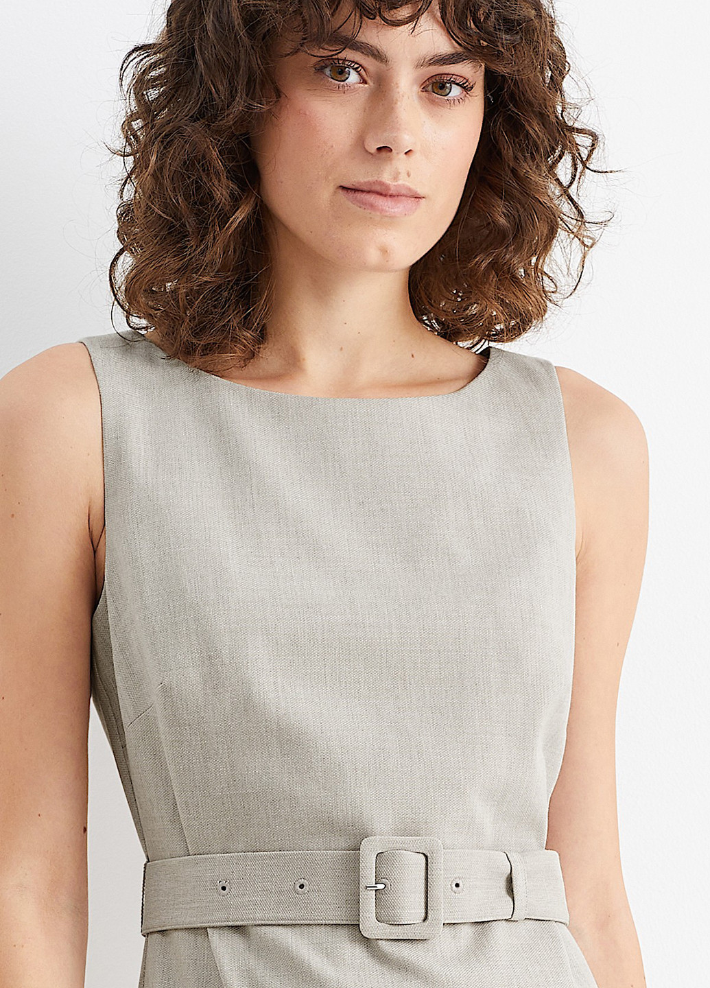 Бежева ділова, кежуал сукня C&A однотонна