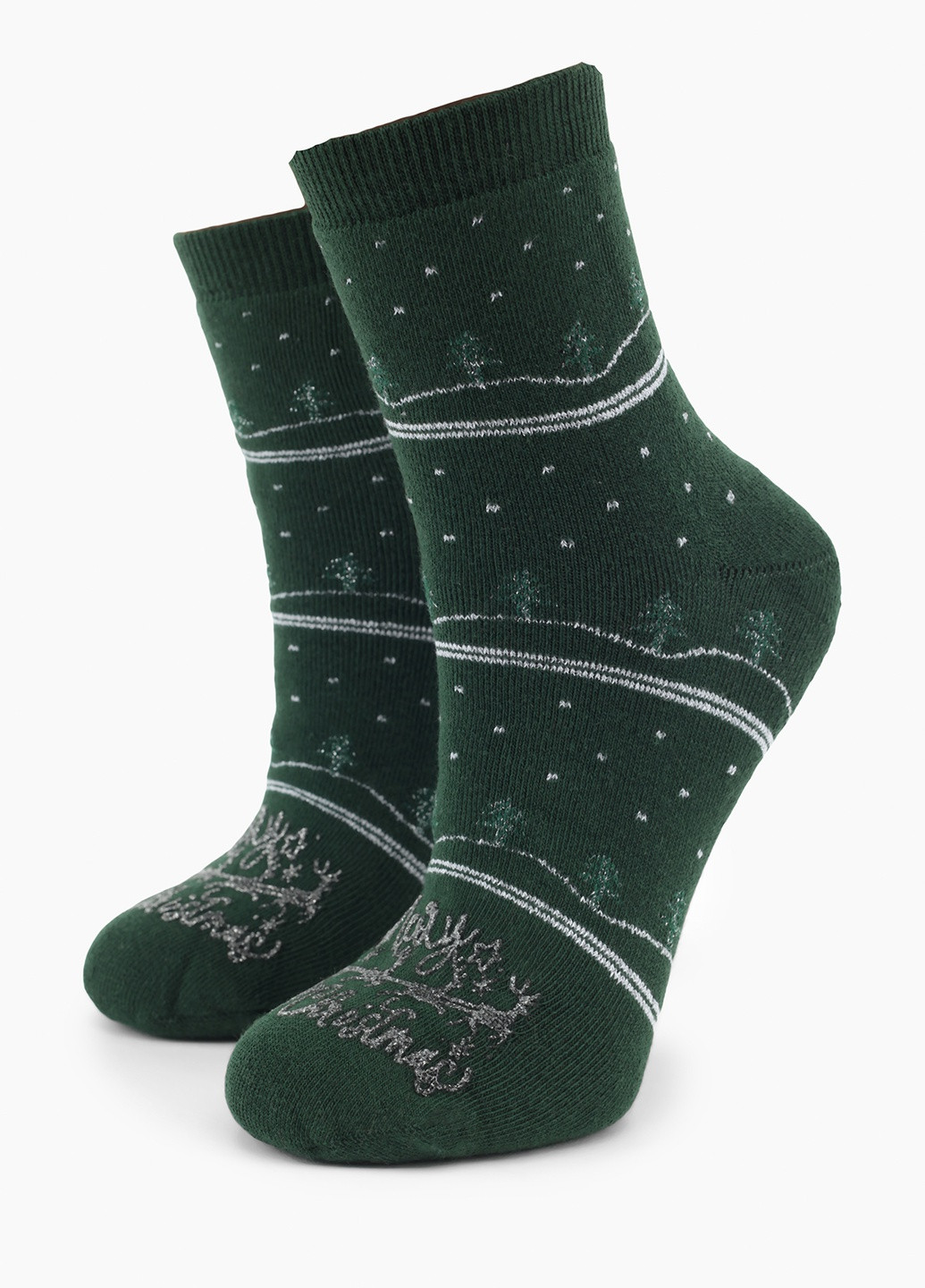 Шкарпетки Pier Lone зелені святкові