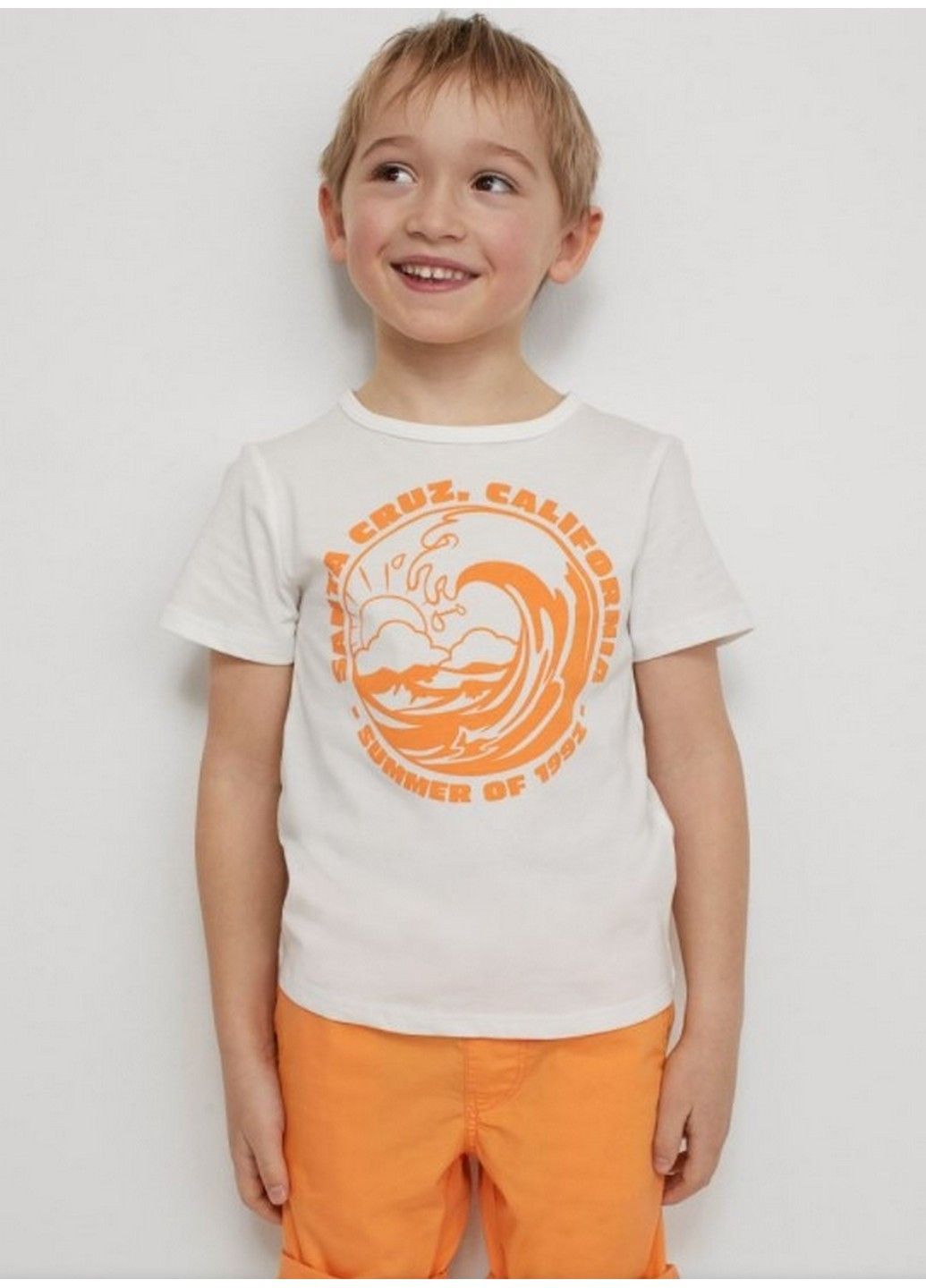 Помаранчевий комплект футболка і шорти на хлопчика H&M