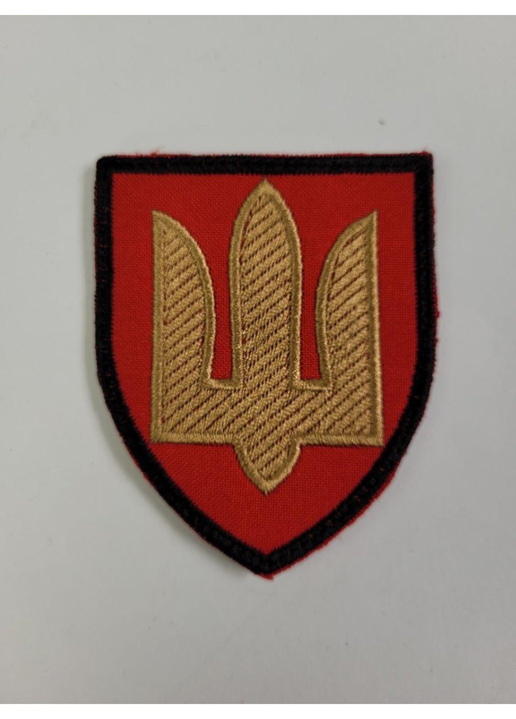 Шеврон на липучках Тризуб Червоний ЗСУ (ЗСУ) 20221808 6671 7.5х6.5 см Power (254454458)