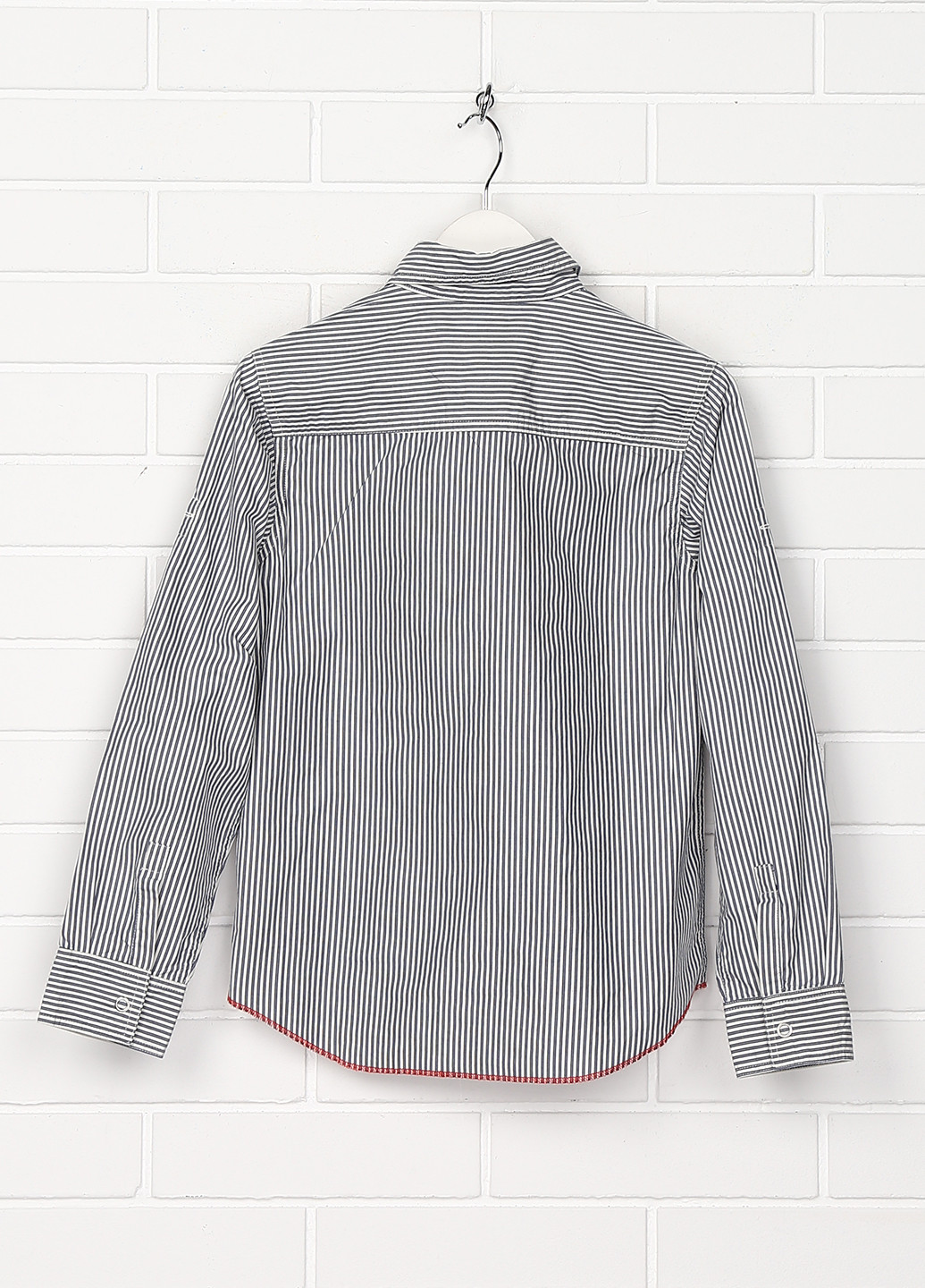 Цветная кэжуал рубашка в полоску Petit Bateau с длинным рукавом