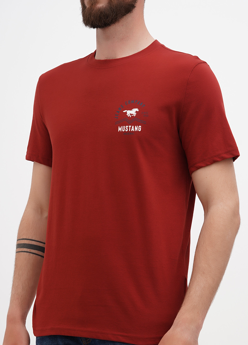 Терракотовая футболка Mustang