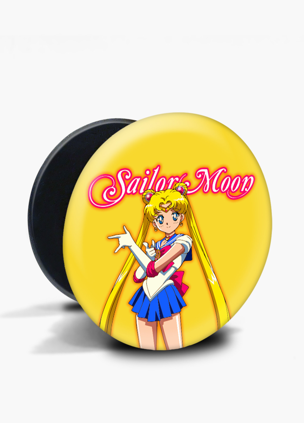 Попсокет (Popsockets) тримач для смартфону Сейлор Мун (Sailor Moon) (8754-2916) Чорний MobiPrint (229014752)