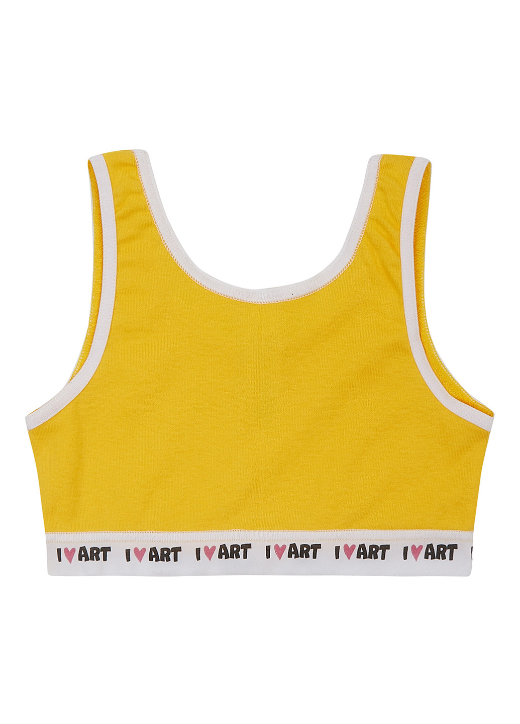 Жовтий топ бюстгальтер Garnamama без кісточок стрейч кулір, трикотаж, бавовна