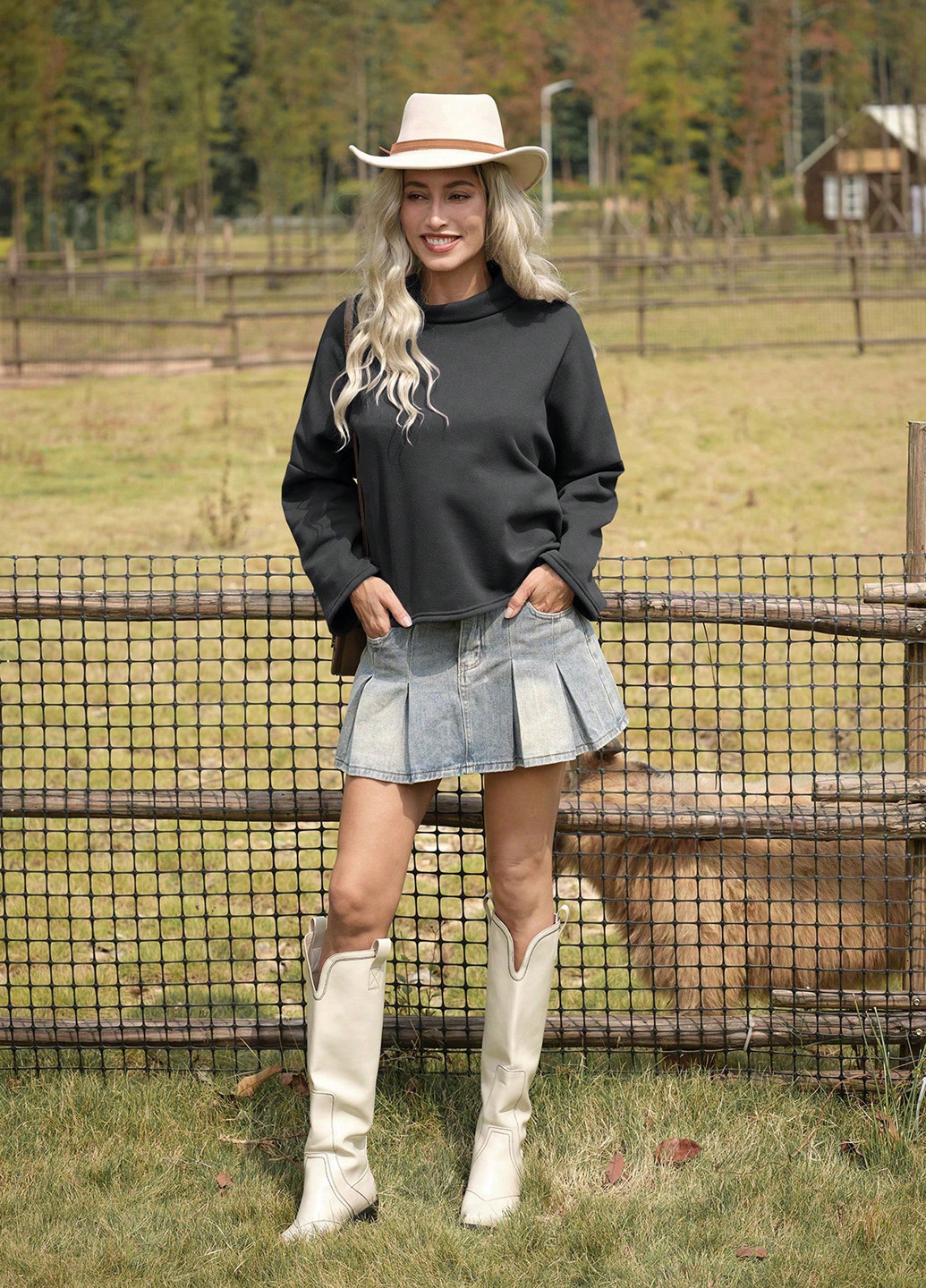 Темно-серый свитшот SHEIN однотонный без декора (334102162)