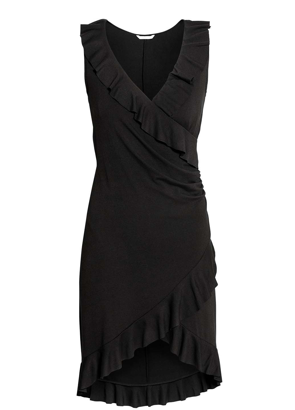 Черное кэжуал платье для кормящих на запах H&M однотонное