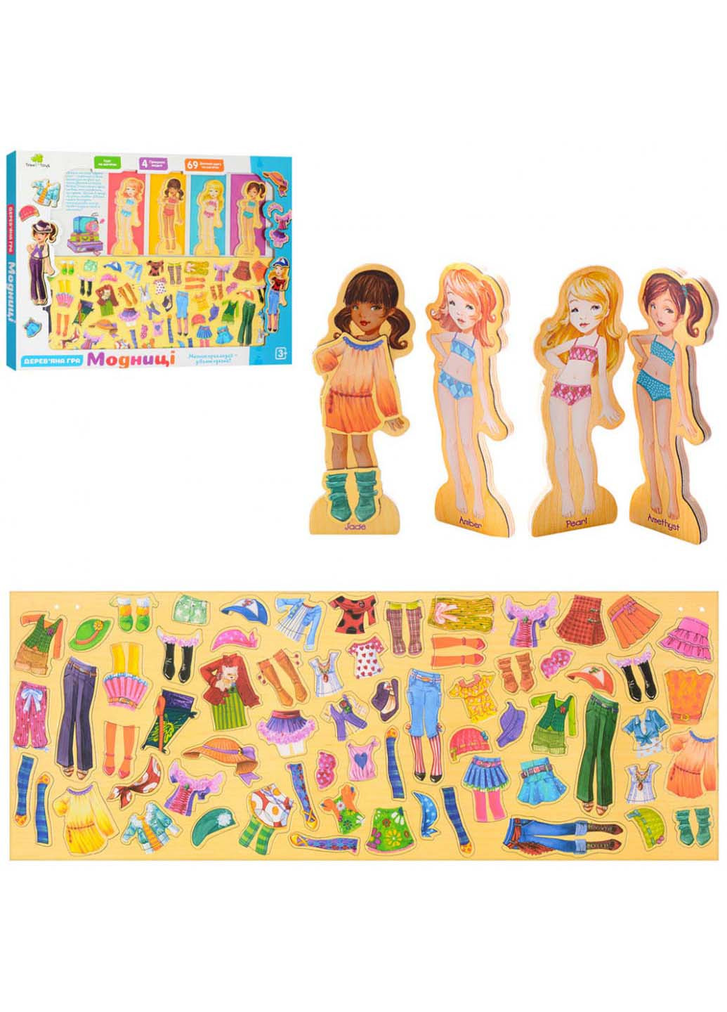 Дерев'яна гра Гардероб магнітний Tree Toys (255059082)