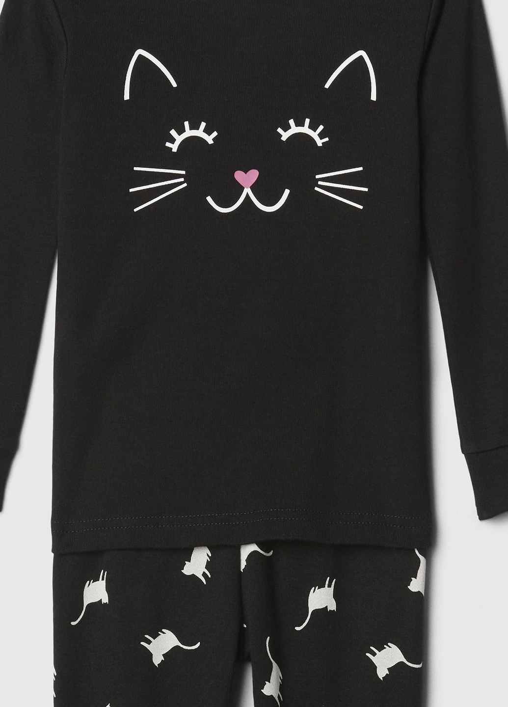 Чорна всесезон піжама (лонгслів, штани) лонгслів + брюки Gap