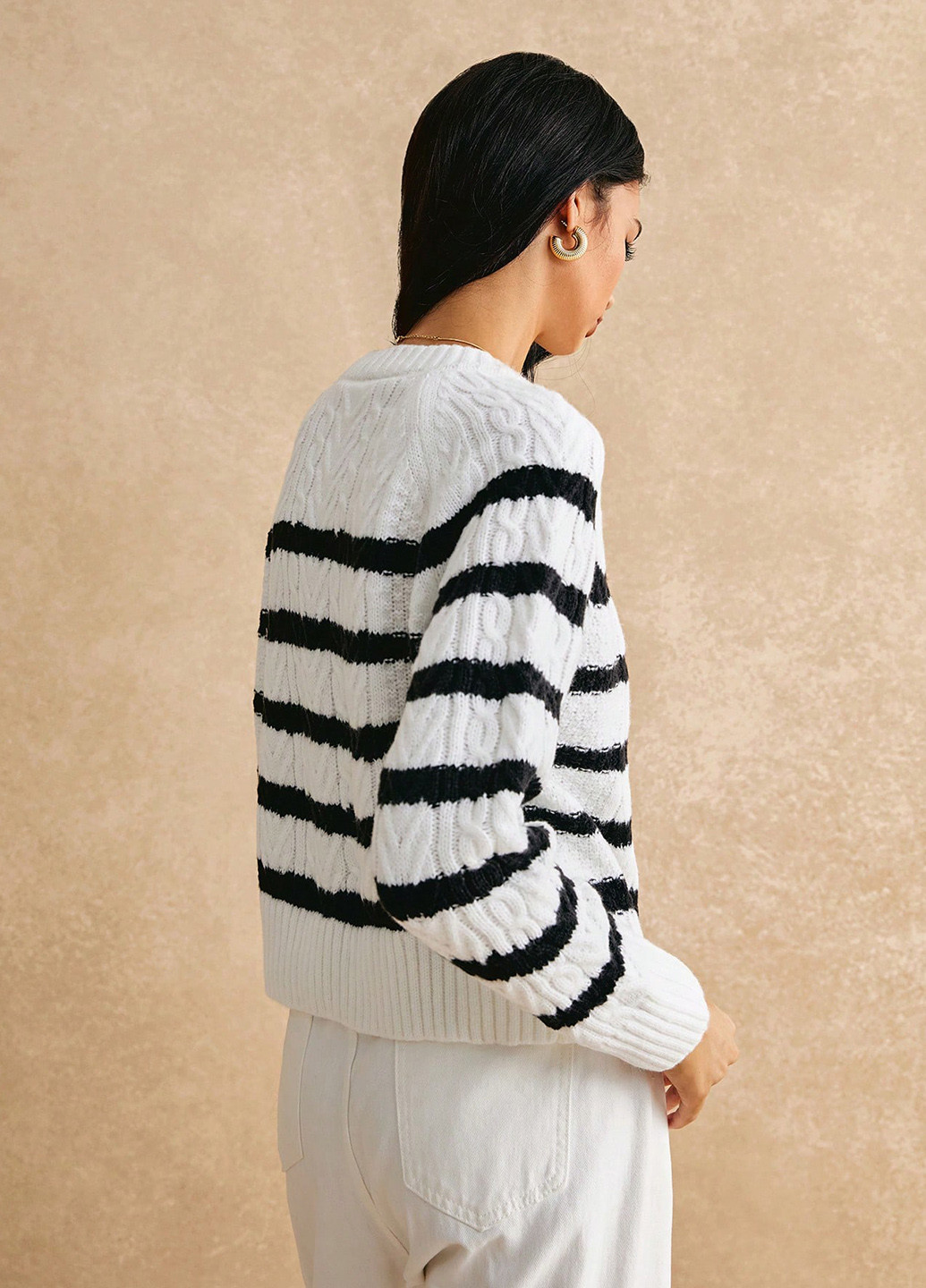 Чорно-білий демісезонний джемпер джемпер SHEIN