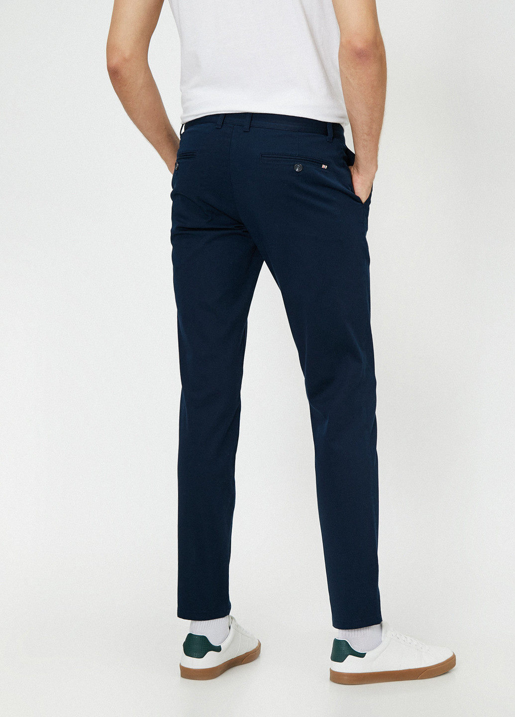 Темно-синие джинсовые демисезонные чиносы брюки KOTON