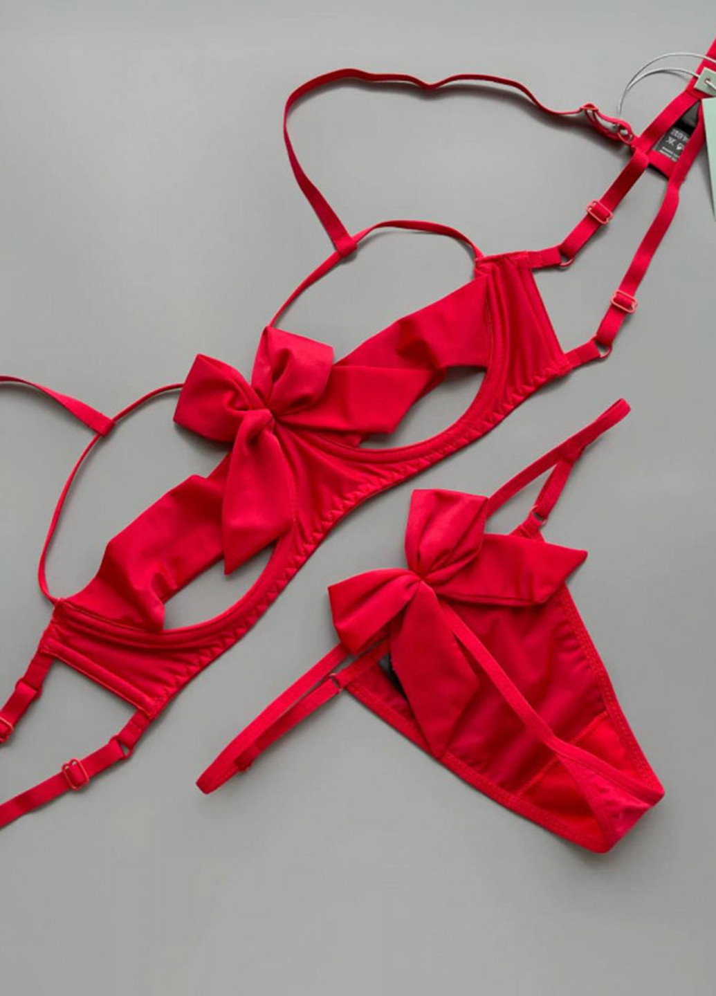 Красный демисезонный комплект (бюстгальтер, трусики) MARTA lingerie