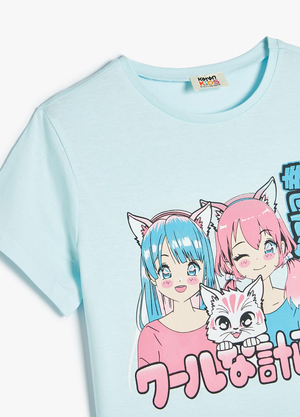 Світло-блакитна літня футболка KOTON