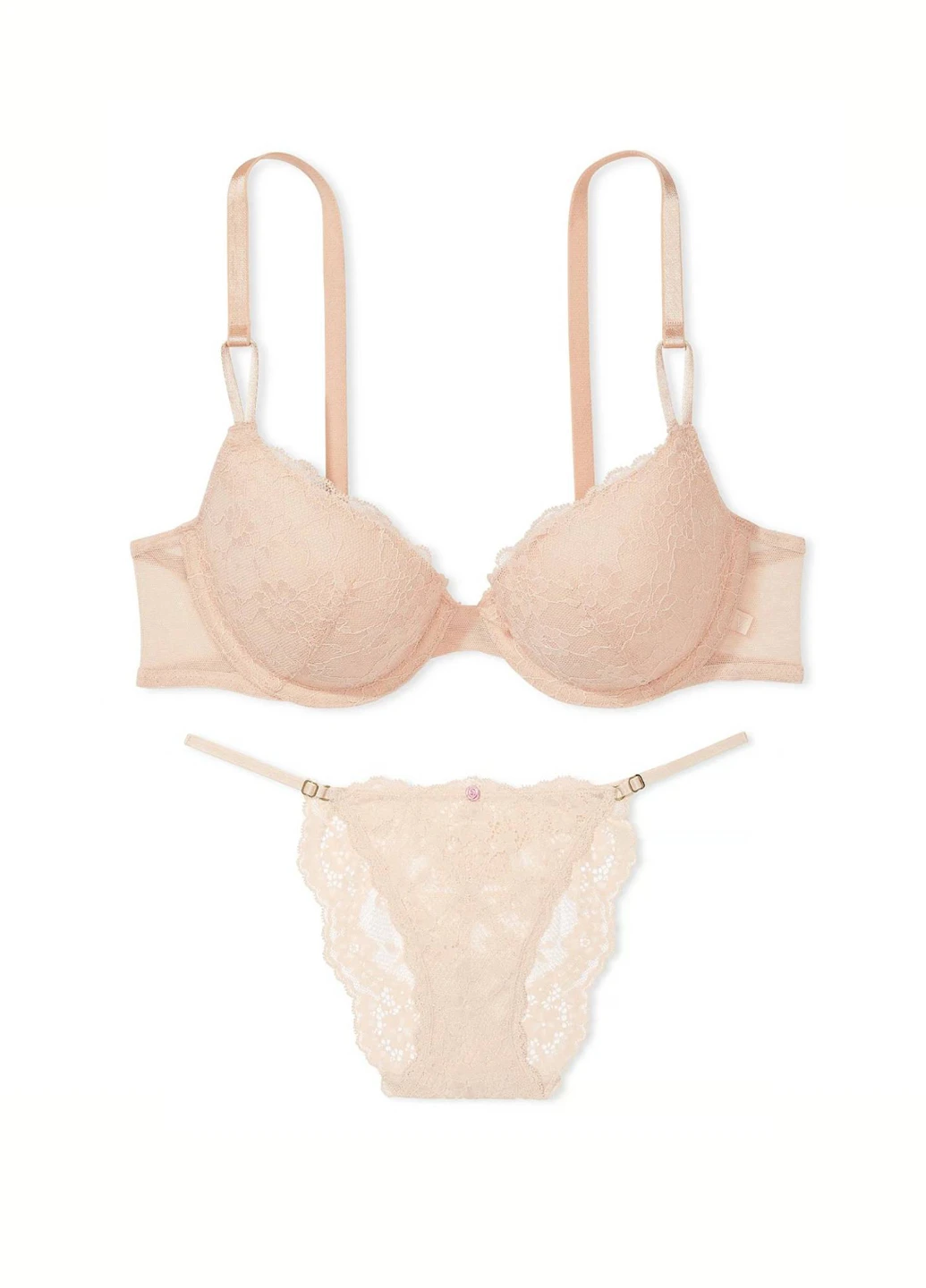 Светло-бежевый демисезонный комплект (бюстгальтер, трусики) Victoria's Secret