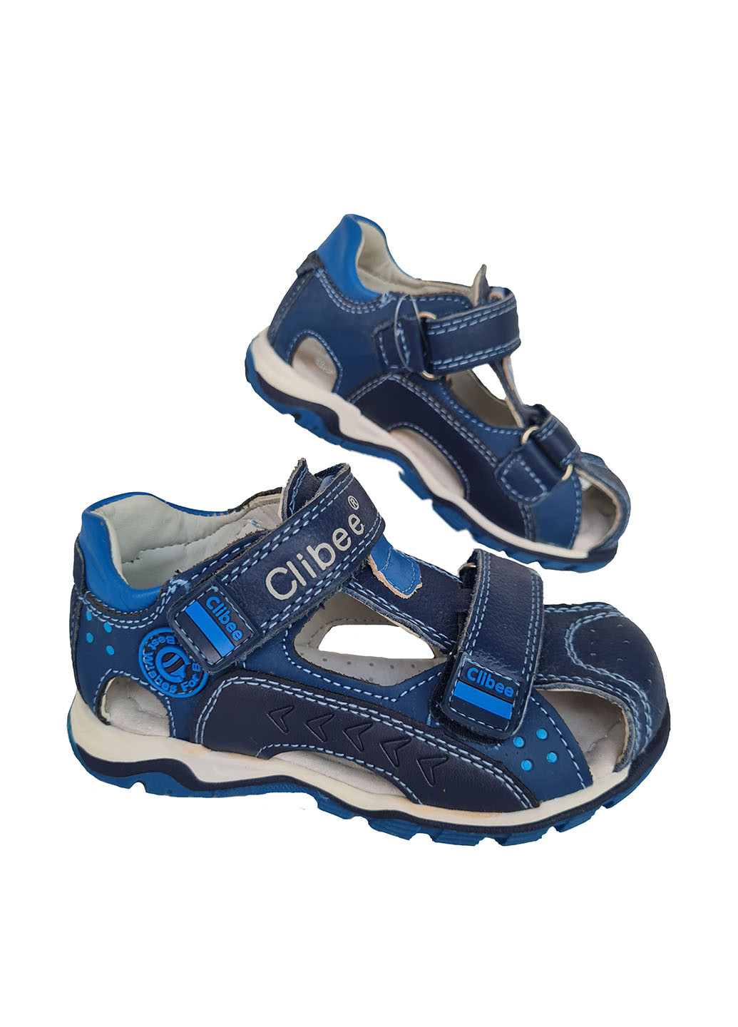 Темно-синие кэжуал сандалии Clibee на липучке