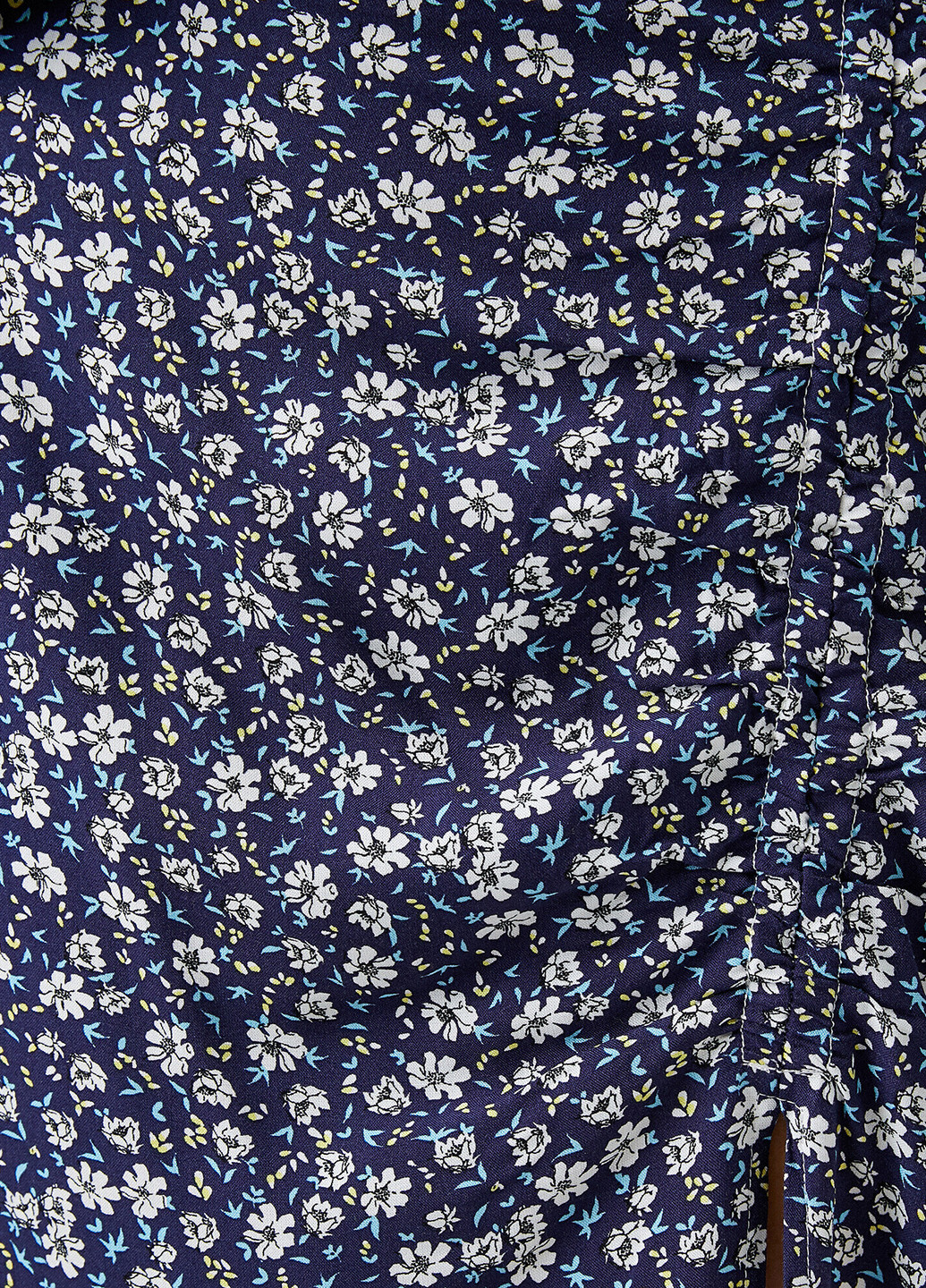 Спідниця KOTON квіткова темно-синя кежуал віскоза